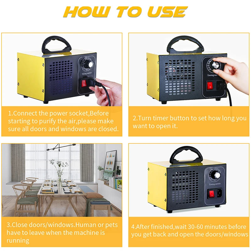 Schimmel & Nikotin Luftreiniger Ozonator für zu Hause