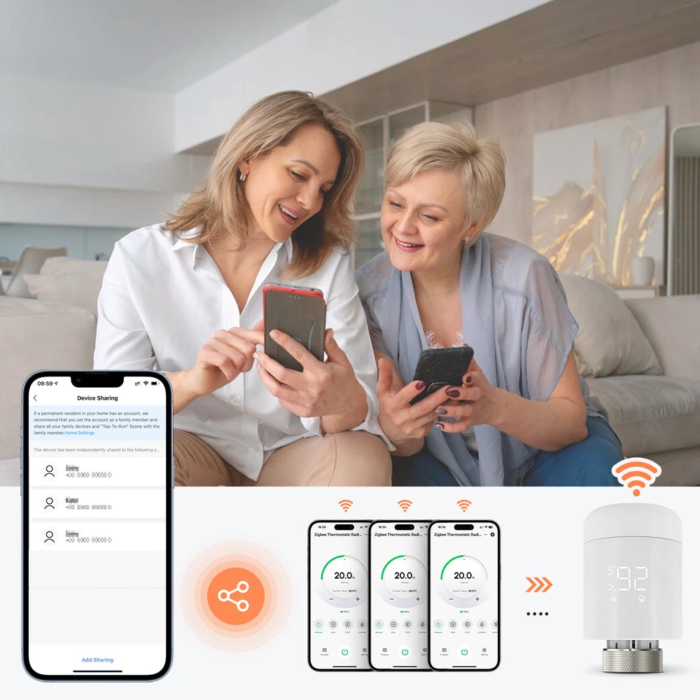 AVATTO Zigbee Heizkörper-Thermostatventil – Smart TRV mit Temperatursteuerung, kompatibel mit Alexa & Google Home